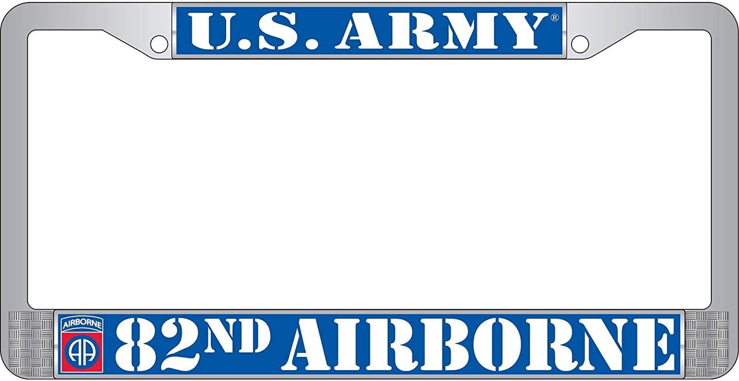 U.S. ARMY 82nd Airborne Metal License Plate Frame - United States ARMY Combat Infantry