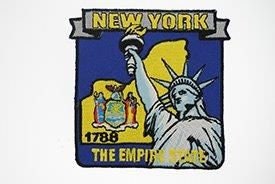 NEW YORK State Map Embroidered Patch Applique - USA United States of America Patch