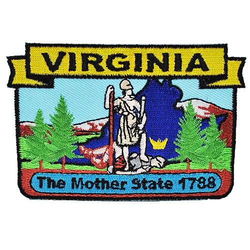 VIRGINIA State Map Embroidered Patch Applique - USA United States of America Patch