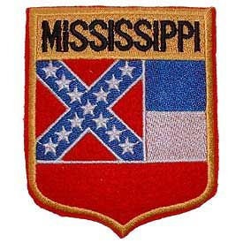 MISSISSIPPI State Shield Embroidered Patch Applique - USA United States of America Patch Craft Supply