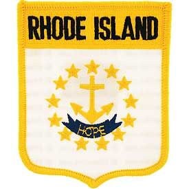 RHODE ISLAND State Shield Embroidered Patch Applique - USA United States of America Patch