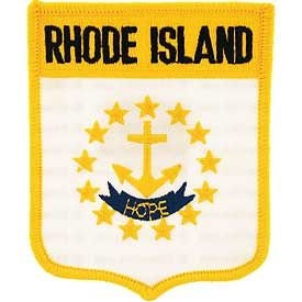 RHODE ISLAND State Shield Embroidered Patch Applique - USA United States of America Patch Craft Supply