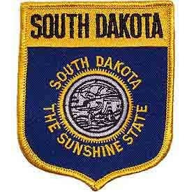 SOUTH DAKOTA State Shield Embroidered Patch Applique - USA United States of America Patch Craft Supply