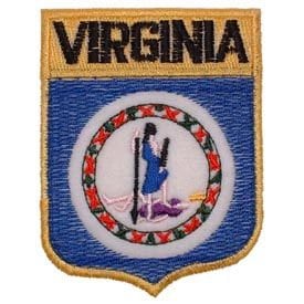 VIRGINIA State Shield Embroidered Patch Applique - USA United States of America Patch