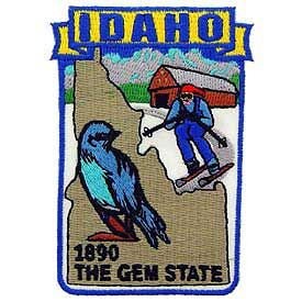 IDAHO State Map Embroidered Patch Applique - USA United States of America Patch