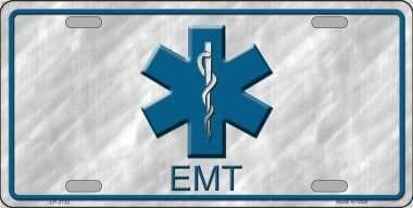 EMT PARAMEDIC Metal License Plate Sign Novelty Vanity - Medic Ambulance First Responder EMS