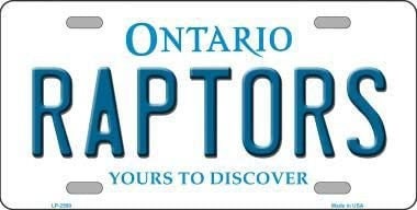 RAPTORS Ontario Background Metal License Plate Sign Novelty Vanity