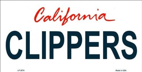CLIPPERS California State Background Metal License Plate Sign Novelty Vanity