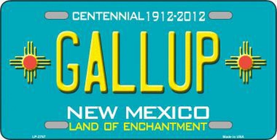 GALLUP New Mexico State Background Metal License Plate Sign Novelty Vanity Craft Supply