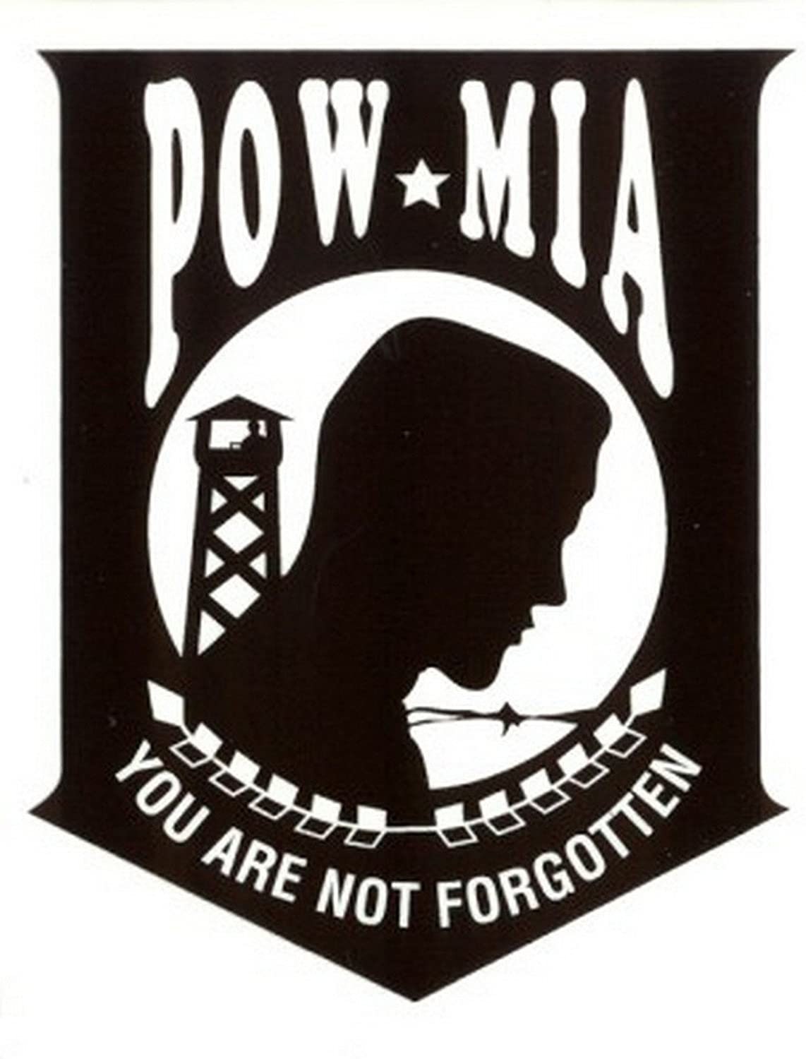 POW MIA You Are Not Forgotten Clear Decal Sticker - United States Military Clear Decal For Car Truck Window Vehicle