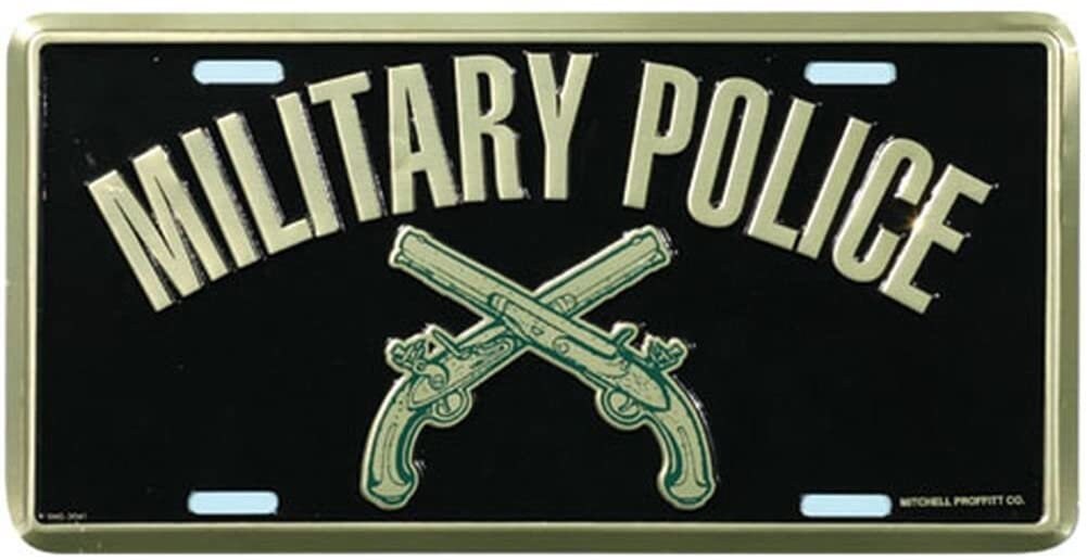 U.S. ARMY Military Police Metal License Plate - Military Vet Veteran - United States Army MP Military Police
