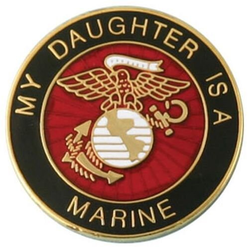 My Daughter Is A Marine Lapel Pin - United States Marine Corps USMC Enamel Pin for Backpack Tie Shirt Trading Button Pinback Craft Supply