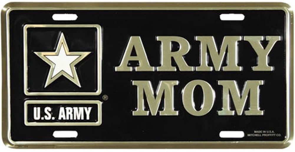 ARMY MOM Metal License Plate - Military Vet Veteran - United States ARMY Mom