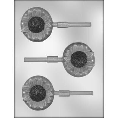 SUNFLOWER Sucker Chocolate Candy Mold -- Daisy Flower Floral Lollipop