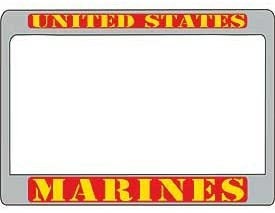 UNITED STATES MARINES Metal License Plate Frame - United States Marine Corps Veteran Usmc Craft Supply