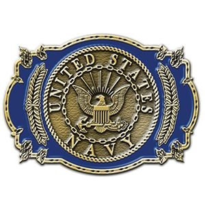 U.S. NAVY Pewter Belt Buckle - United States NAVY Seal Logo Belt Buckle In Gift Box! Craft Supply