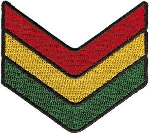 RASTA Africa Military Chevron Rastafari Reggae Patch - Embroidered Patch Applique Rasta Lion