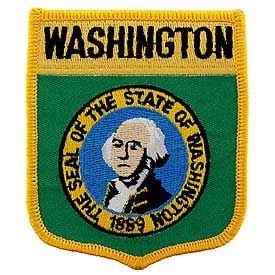 WASHINGTON State Shield Embroidered Patch Applique - USA United States of America Patch
