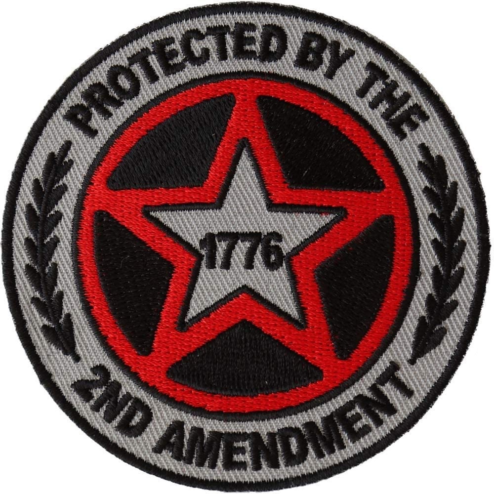 2ND AMENDMENT Protected by The 2nd Amendment Embroidered Patch Appliqué Craft Supply