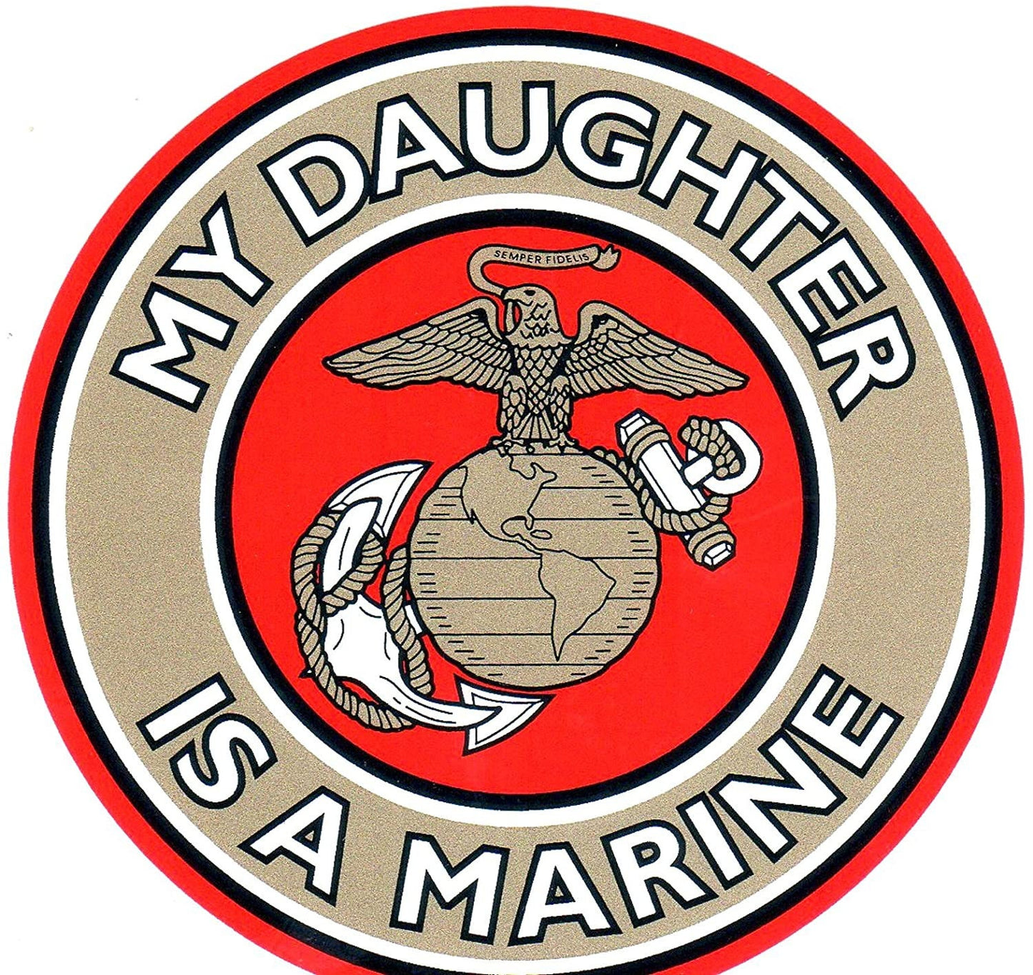 My Daughter is a MARINE Clear Decal Sticker - United States Marines Clear Decal For Car Truck Window Vehicle Military USMC Craft Supply