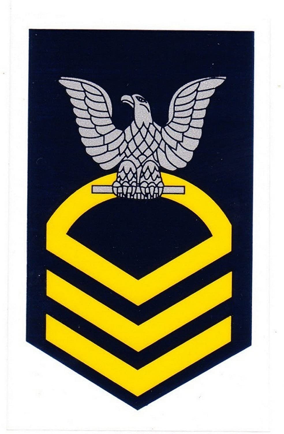 U.S. NAVY E-7 Chief Petty Officer Clear Decal Sticker - United States NAVY Clear Decal For Car Truck Window Vehicle Military