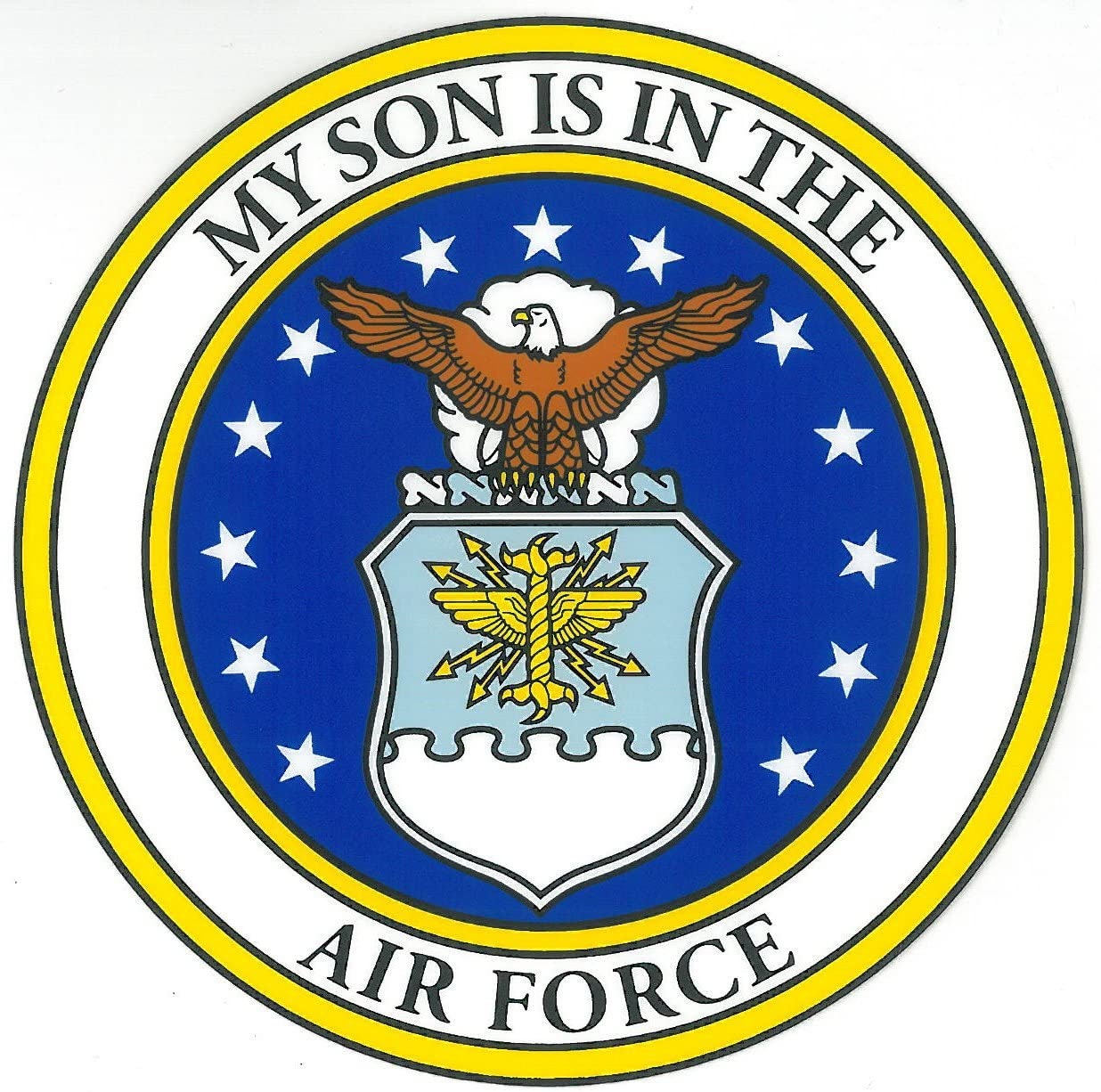 My Son is in the AIR FORCE Clear Decal Sticker - United States Air Force Clear Decal For Car Truck Window Vehicle Military
