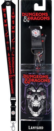 DUNGEONS & DRAGONS Reversible Lanyard with Detachable Buckle and Id Holder - DND Classic Dice Game