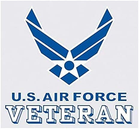 U.S. AIR FORCE VETERAN Clear Decal Sticker - United States Air Force Clear Decal For Car Truck Window Vehicle Military