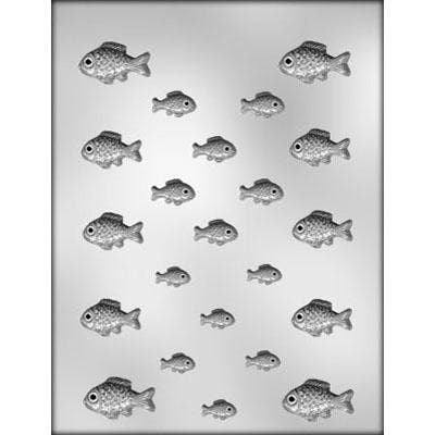 FISH ASSORTMENT Chocolate Candy Mold -- Fishing Sea Ocean Swimming Pole Lake