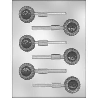 SUNFLOWER Sucker Chocolate Candy Mold -- Daisy Flower Floral Lolly Lollipop