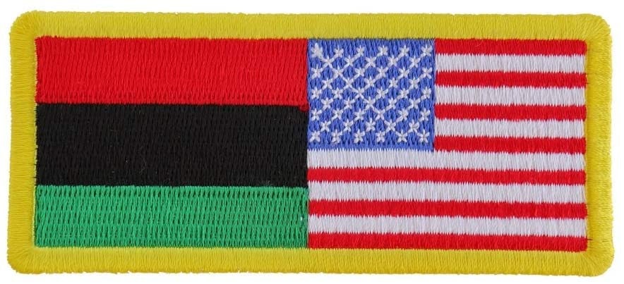African American Flag Patch - Embroidered Patch Country Flags Appliqué