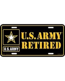 U.S. ARMY RETIRED Metal License Plate - Military Vet Veteran - United States