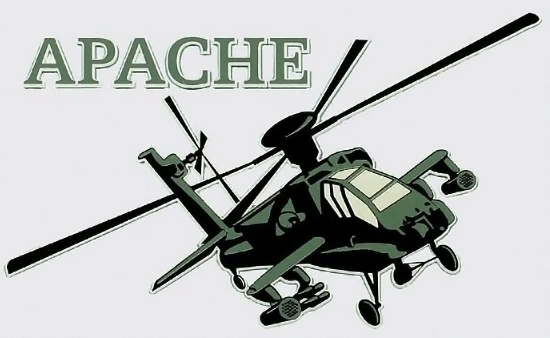 U.S. ARMY Apache Helicopter Clear Decal Sticker - United States Army Clear Decal For Car Truck Window Vehicle Military
