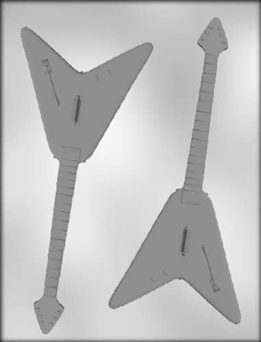 ELECTRIC GUITAR Chocolate Candy Mold -- Band Rock V Guitar Music 8 Inch