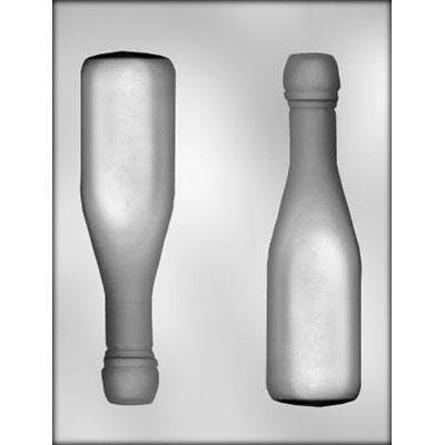 CHAMPAGNE BOTTLE 3D Chocolate Candy Mold -- Wedding Party Celebration