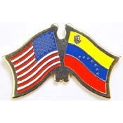 USA VENEZUELA National Flags Crossed Lapel Pin - Enamel Pin for Backpack Tie Shirt Trading Button Pinback
