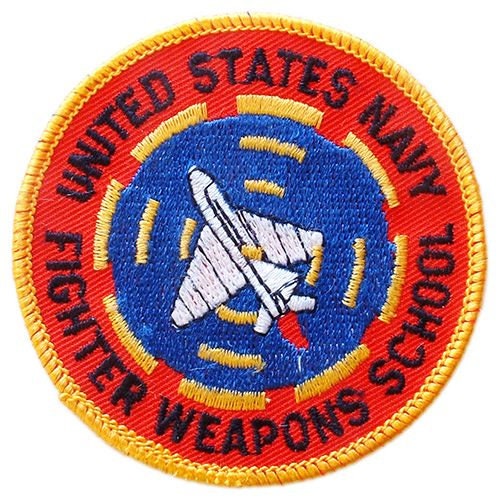U.S. NAVY Fighter Weapons School Embroidered Patch Applique - USN United States Navy Military