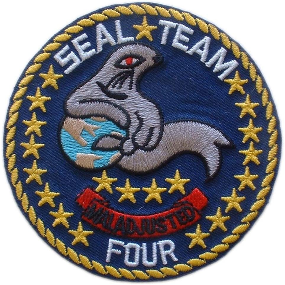 U.S. NAVY Seal Team 4 Embroidered Patch Applique - USN Seals Team Four United States Military - Special Operations Unit