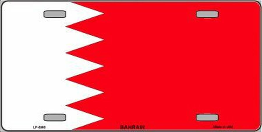 BAHRAIN FLAG Metal License Plate Sign Novelty Vanity Craft Supply