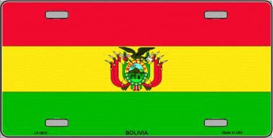 BOLIVIA FLAG Metal License Plate Sign Novelty Vanity