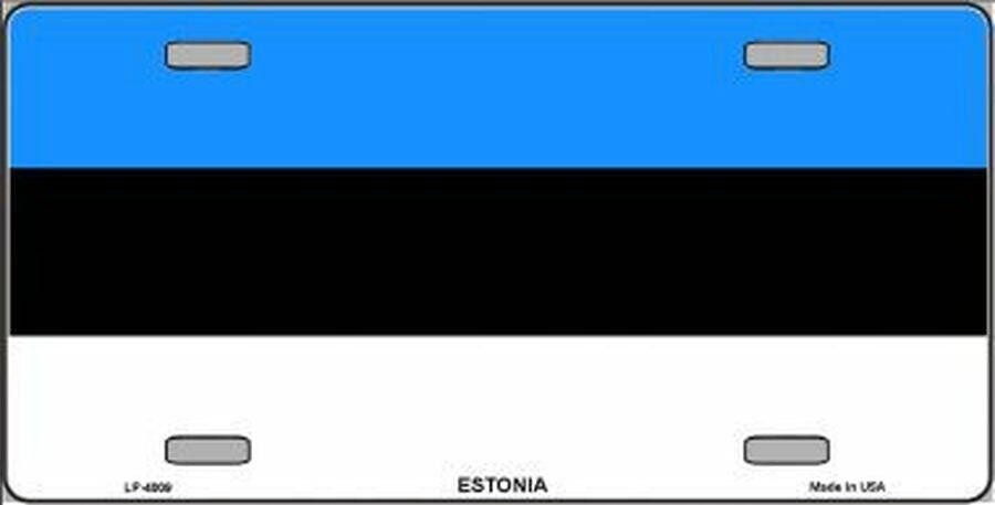 ESTONIA FLAG Metal License Plate Sign Novelty Vanity