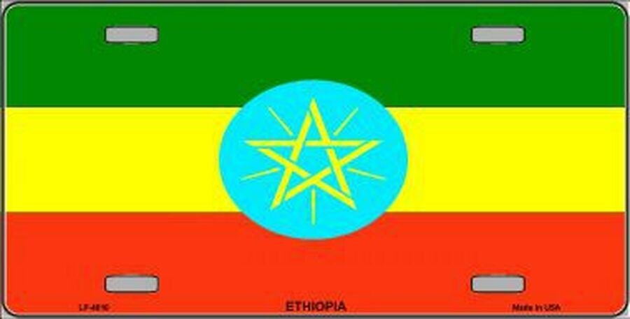 ETHIOPIA FLAG Metal License Plate Sign Novelty Vanity