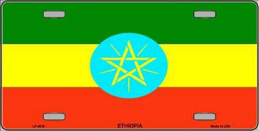 ETHIOPIA FLAG Metal License Plate Sign Novelty Vanity Craft Supply