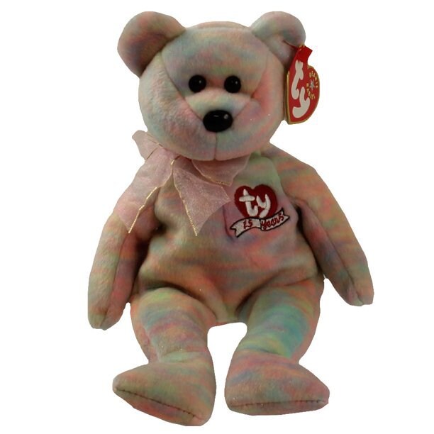 CELEBRATE The Bear 25th Anniversary Ty Beanie Baby Retired Beanbag Plush - New with Tags Vintage 1990s