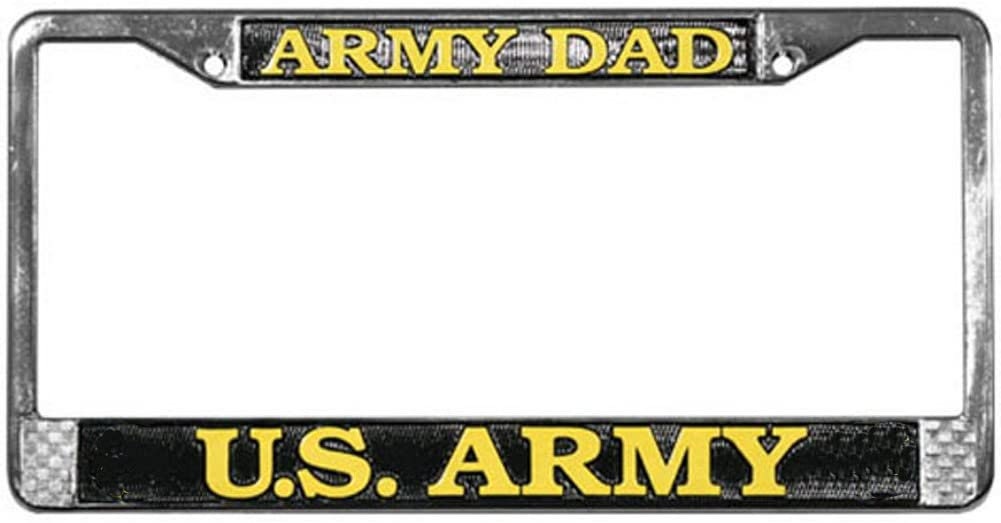 ARMY DAD Metal Chrome License Plate Frame U.S. Army United States Military