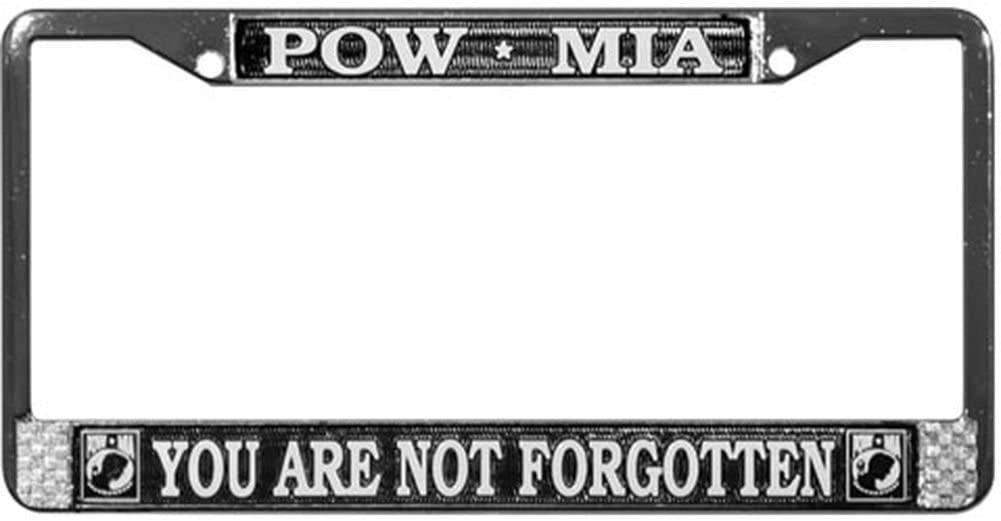 POW MIA Metal License Plate Frame - United States Military POW Prisoners of War
