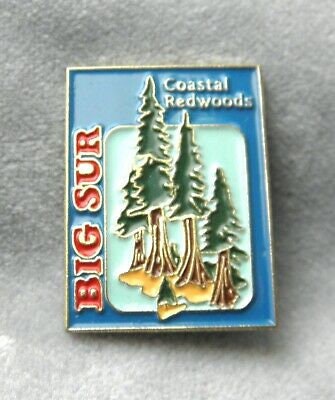Central Coast California - Big Sur Redwoods Lapel Pin - Enamel Pin for Backpack Tie Shirt Trading Button Pinback