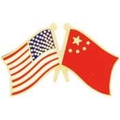 USA CHINA National Flags Crossed Lapel Pin - Enamel Pin for Backpack Tie Shirt Trading Button Pinback Craft Supply