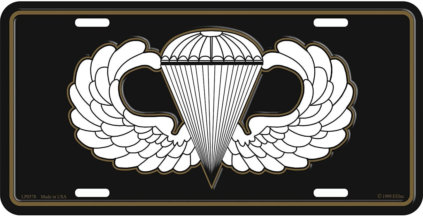 U.S. ARMY Airborne Wings Metal License Plate - Military Vet Veteran - United States Army Craft Supply