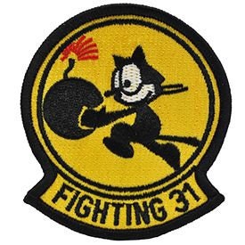 U.S. NAVY Tomcatters Fighting 31 Embroidered Patch Applique - VFA-31 Strike Fighter Squadron Felix Logo United States Military
